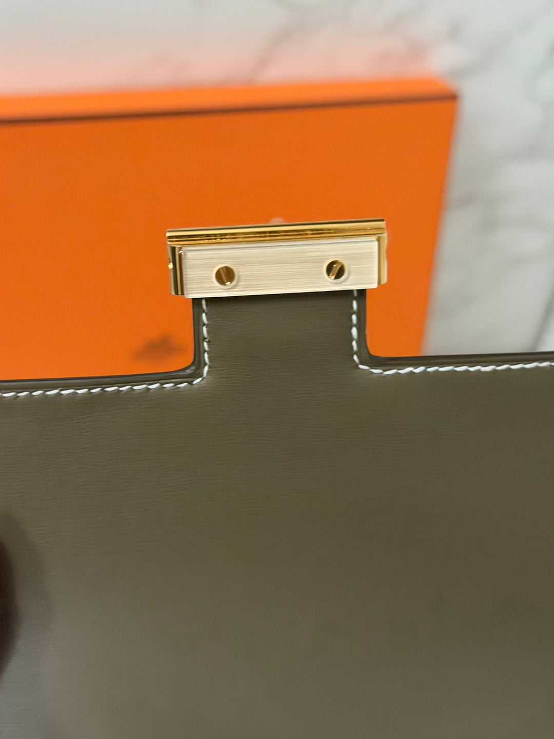 Hermes Constance 18 Etoupe Epsom Leather GHW Flap Bag Stamp D 2019