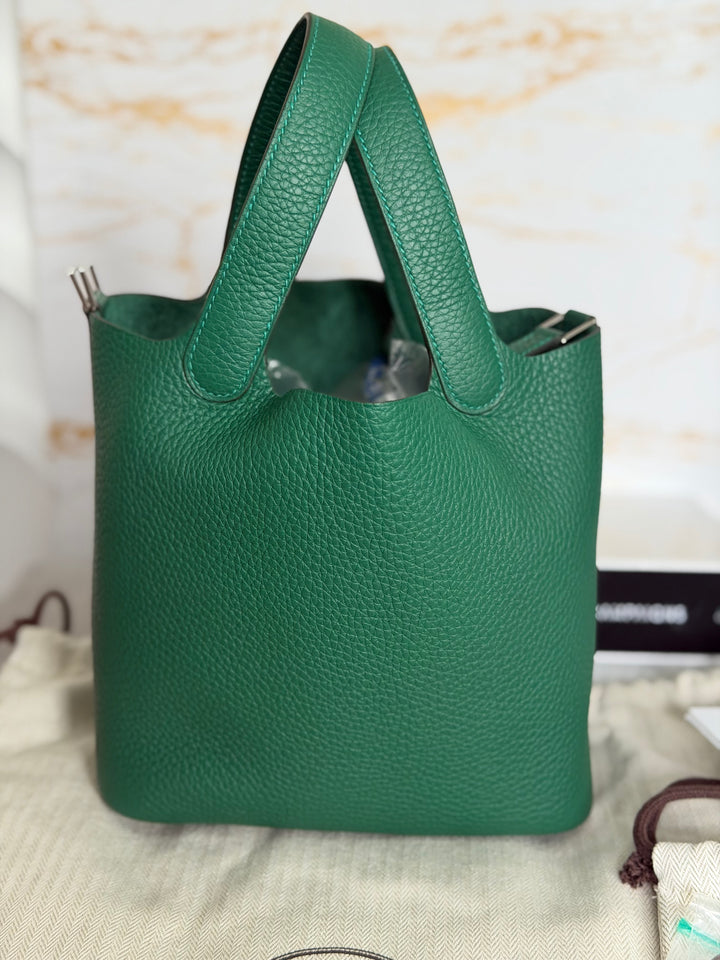 Hermès Picotin 18 Lock Vert Moyen Cle Leather PHW stamp K 2025