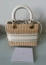 Load image into Gallery viewer, Dior Lady Dior Natural Rattan Beige Wicker Bag size Small
