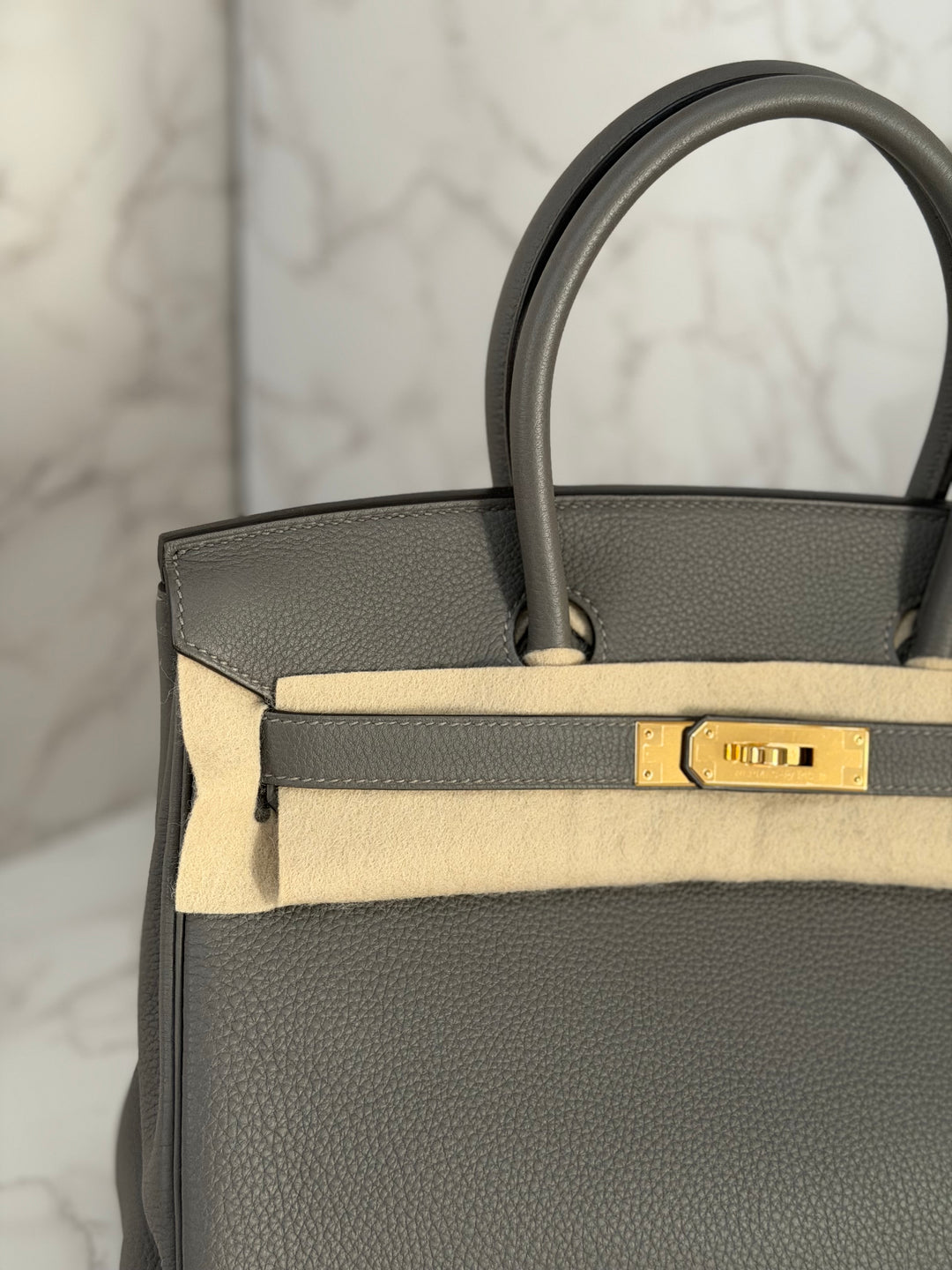 Hermes Birkin 30 Gris Meyer Togo Leather GHW Stamp U 2022