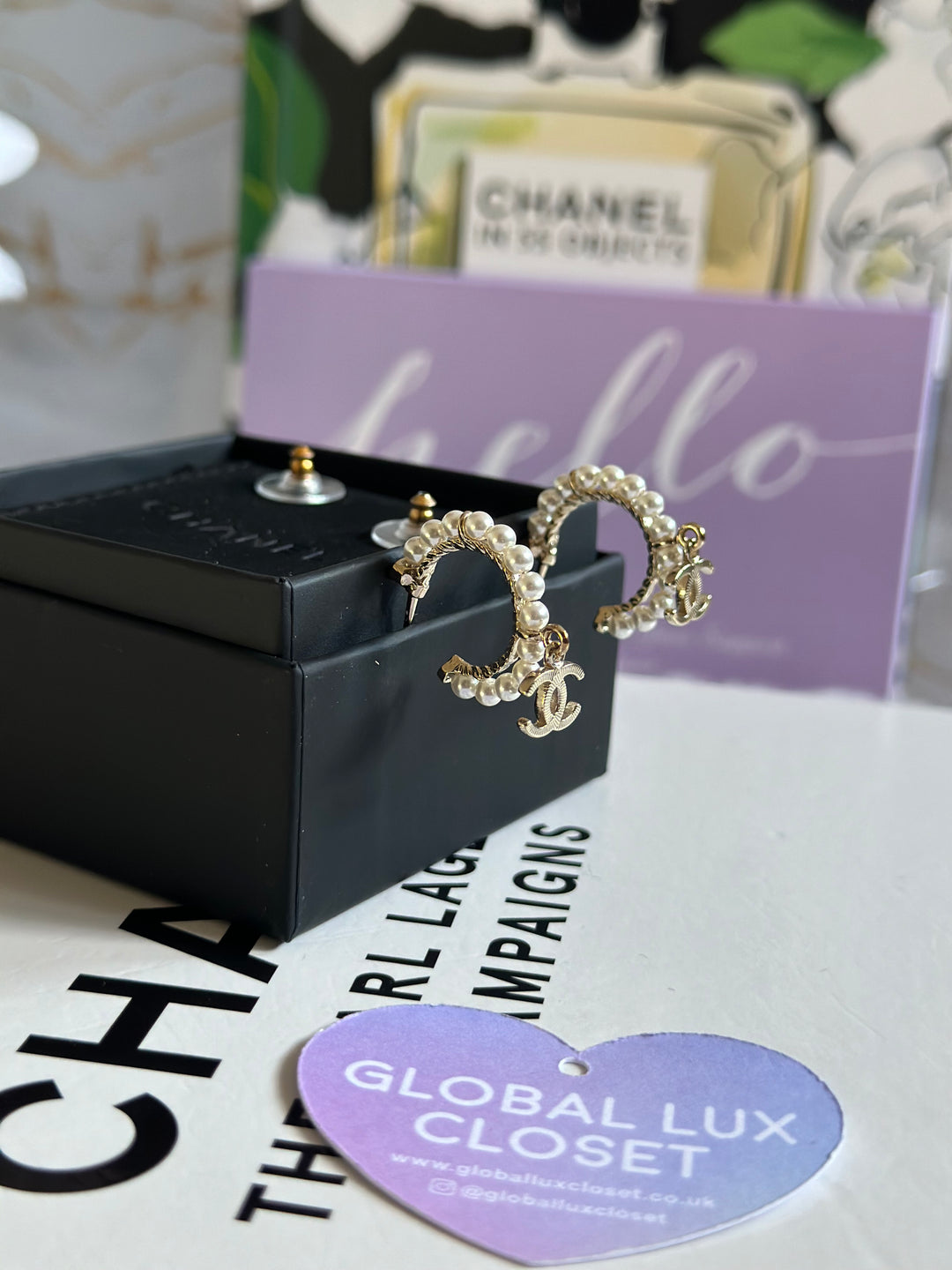 Chanel 20A Pearl LGHW Earrings