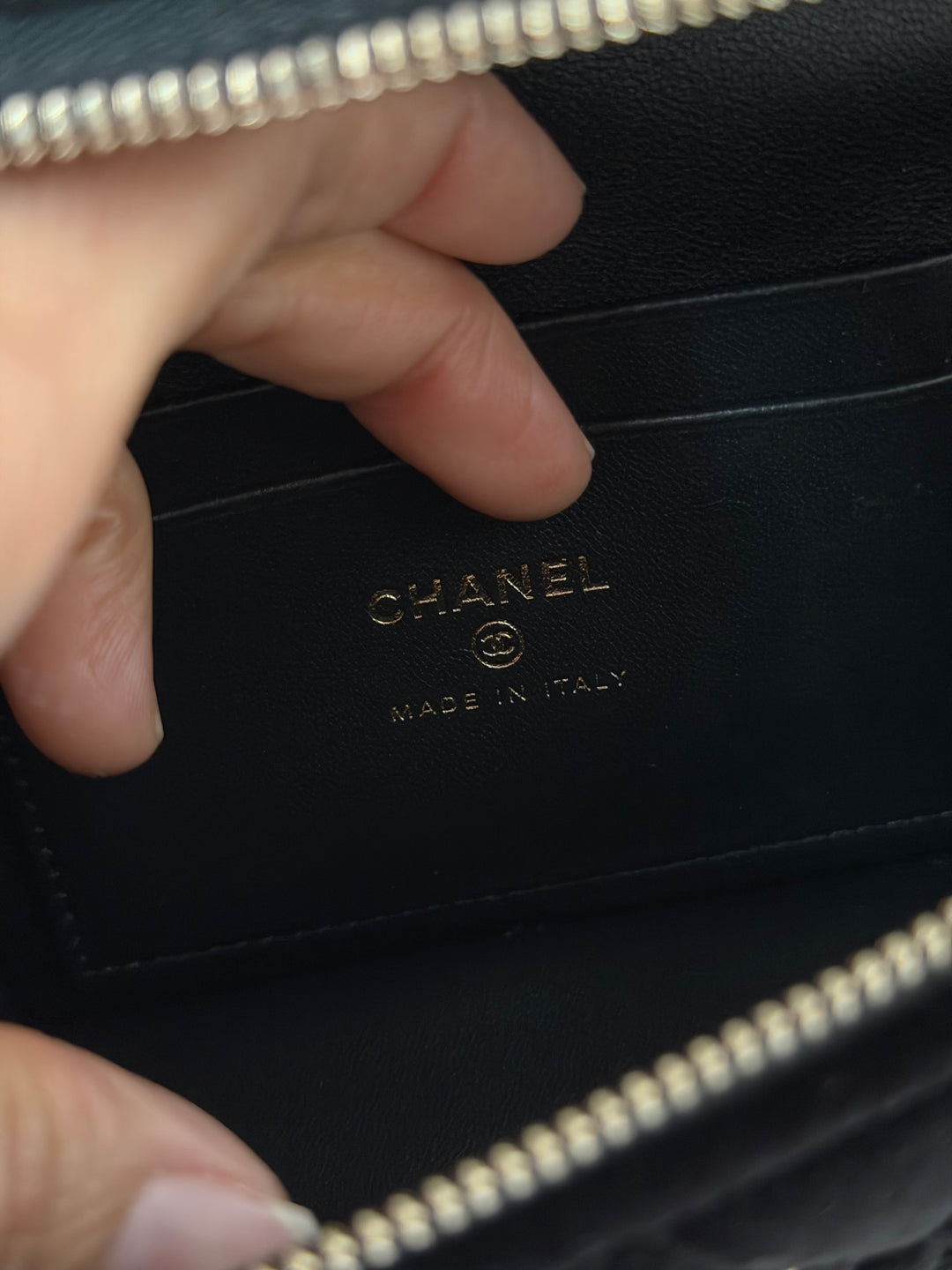 CHANEL 25K 2025 Black Velvet Diamanté Long Vanity with Detachable chain LGHW