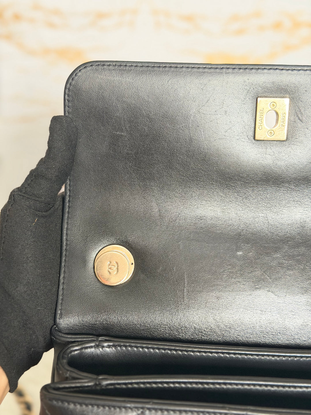 CHANEL Black Lambskin LGHW Trendy CC Flap Bag size SMALL with Non detachable Shoulder strap 2023