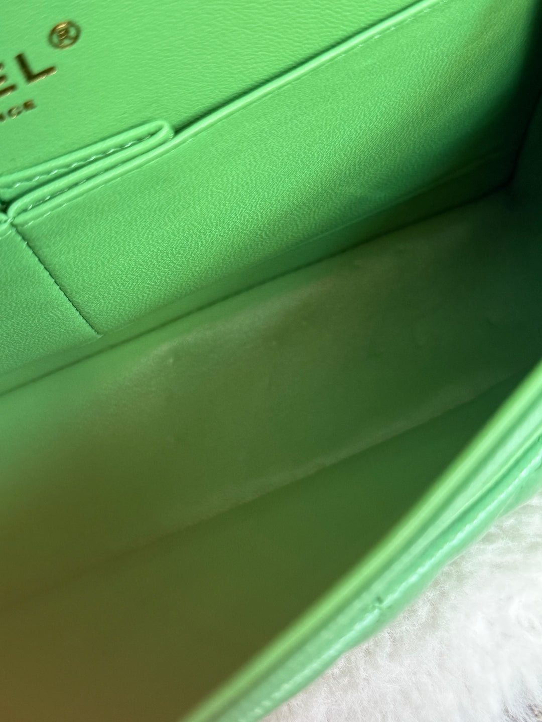 CHANEL 21P Avocado Green Caviar LGHW Small Timeless Classic Double Flap Bag 2021