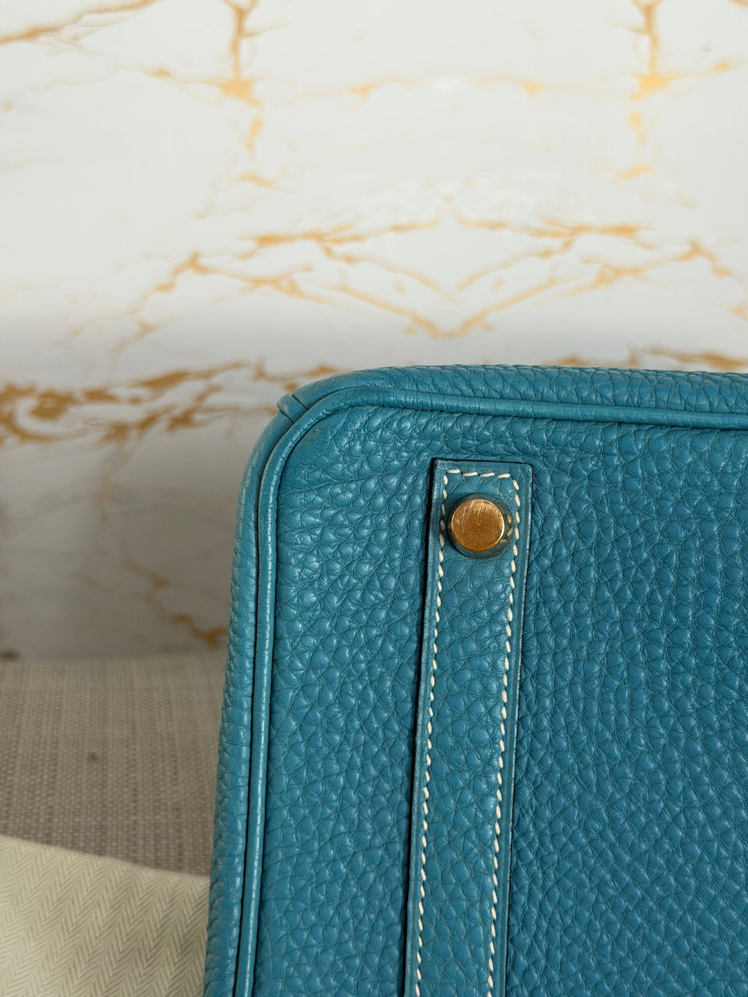 Hermes Birkin 30 in Bleu Jean Togo Leather GHW