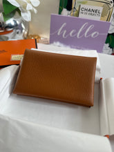 Load image into Gallery viewer, Hermes Calvi - Gold colour with Vert Fizz interior Colour, Epsom leather
