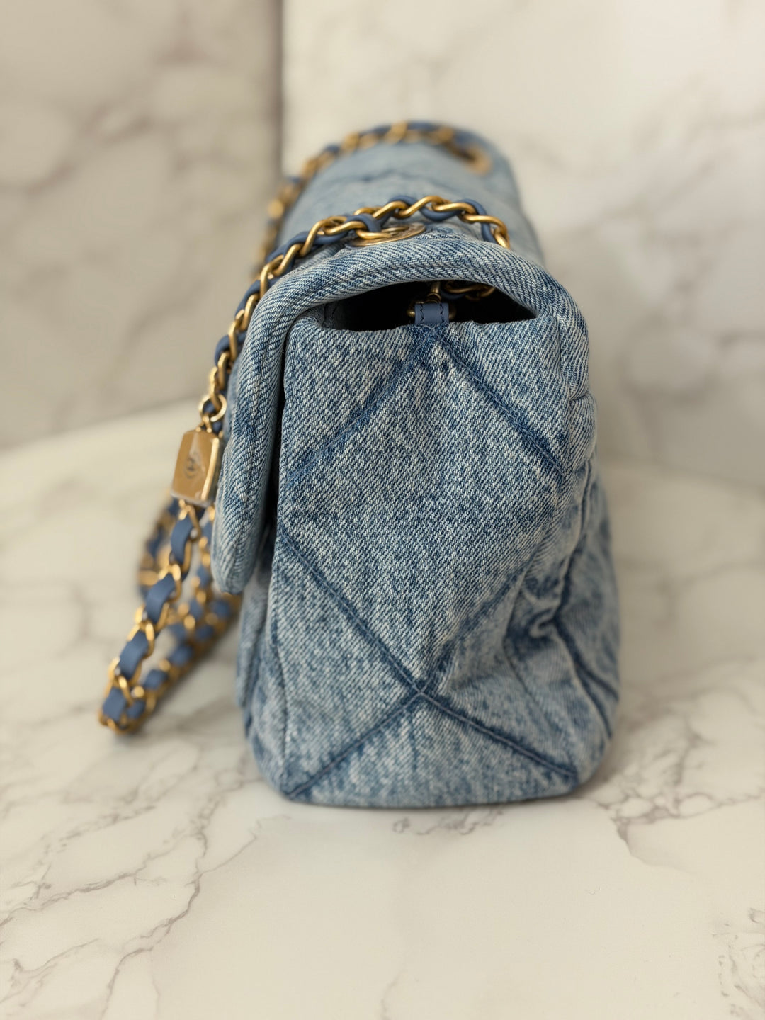 CHANEL 25K collection 2025 Blue Denim Large Flap Bag