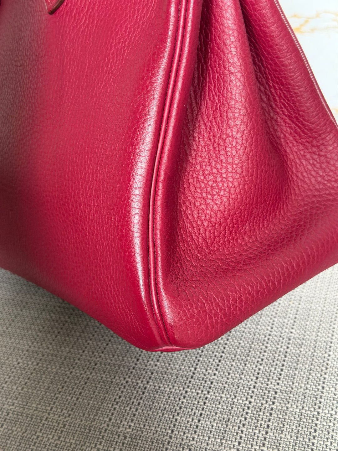 WA/Email to Purchase only- Hermes Rouge Grenat Togo Leather GHW Birkin 35 Stamp X 2016
