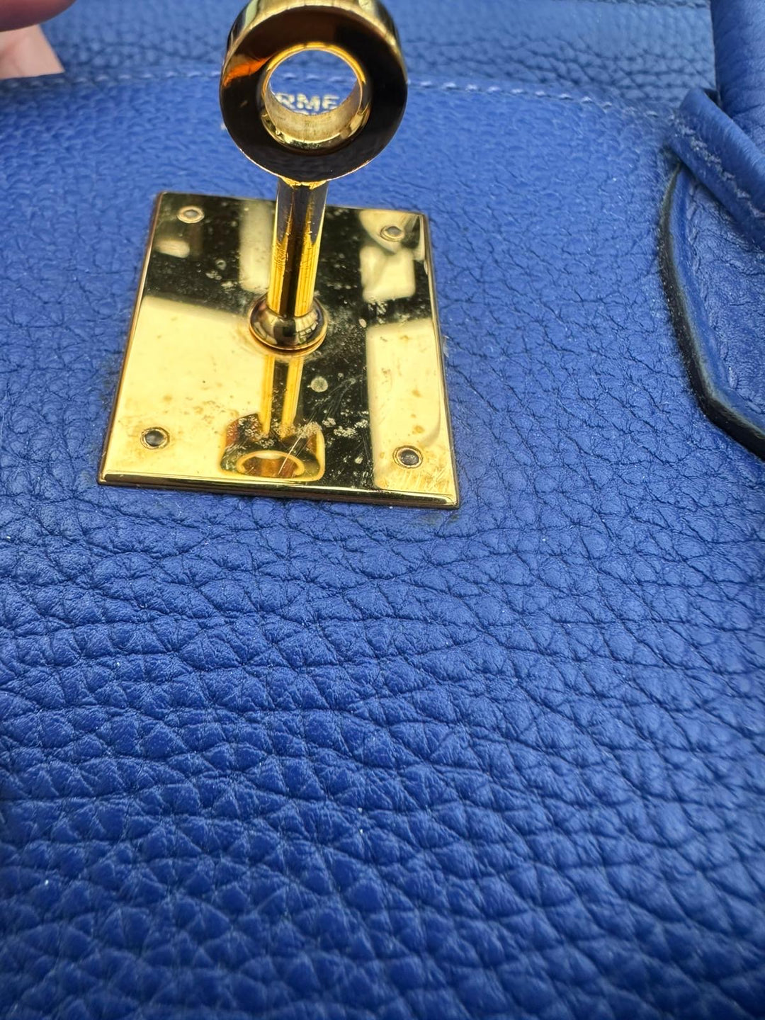 Hermes Birkin 30 Bleu Electric Togo Leather GHW Stamp T 2015 Bag