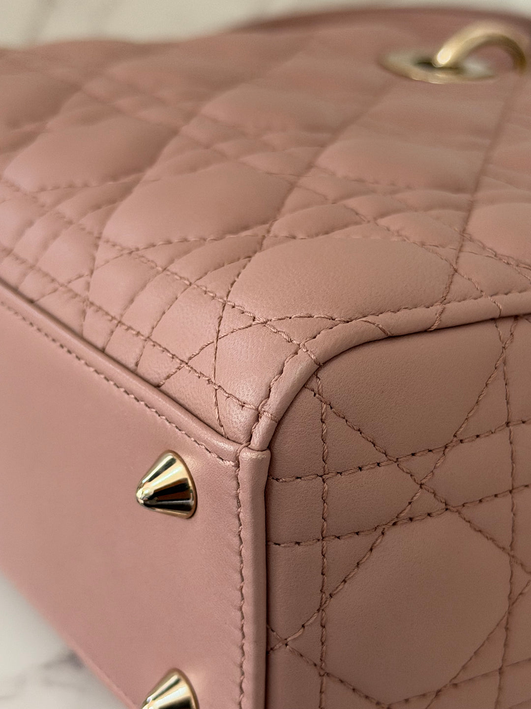 DIOR Lady Dior In Blush Lambskin LGHW size SMALL 2020
