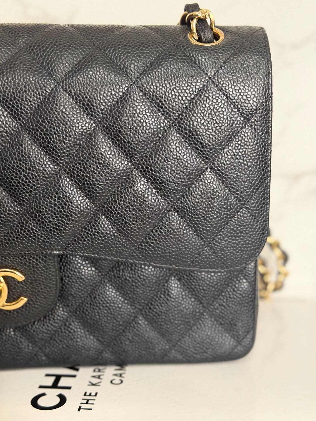CHANEL series 17 Black Caviar GHW Jumbo Classic Double Flap Bag 2012