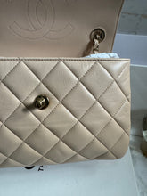 Load image into Gallery viewer, Chanel series 31 (2021) 21S Beige Lambskin LGHW Small Trendy CC Flap Bag with non detachable shoulder strap
