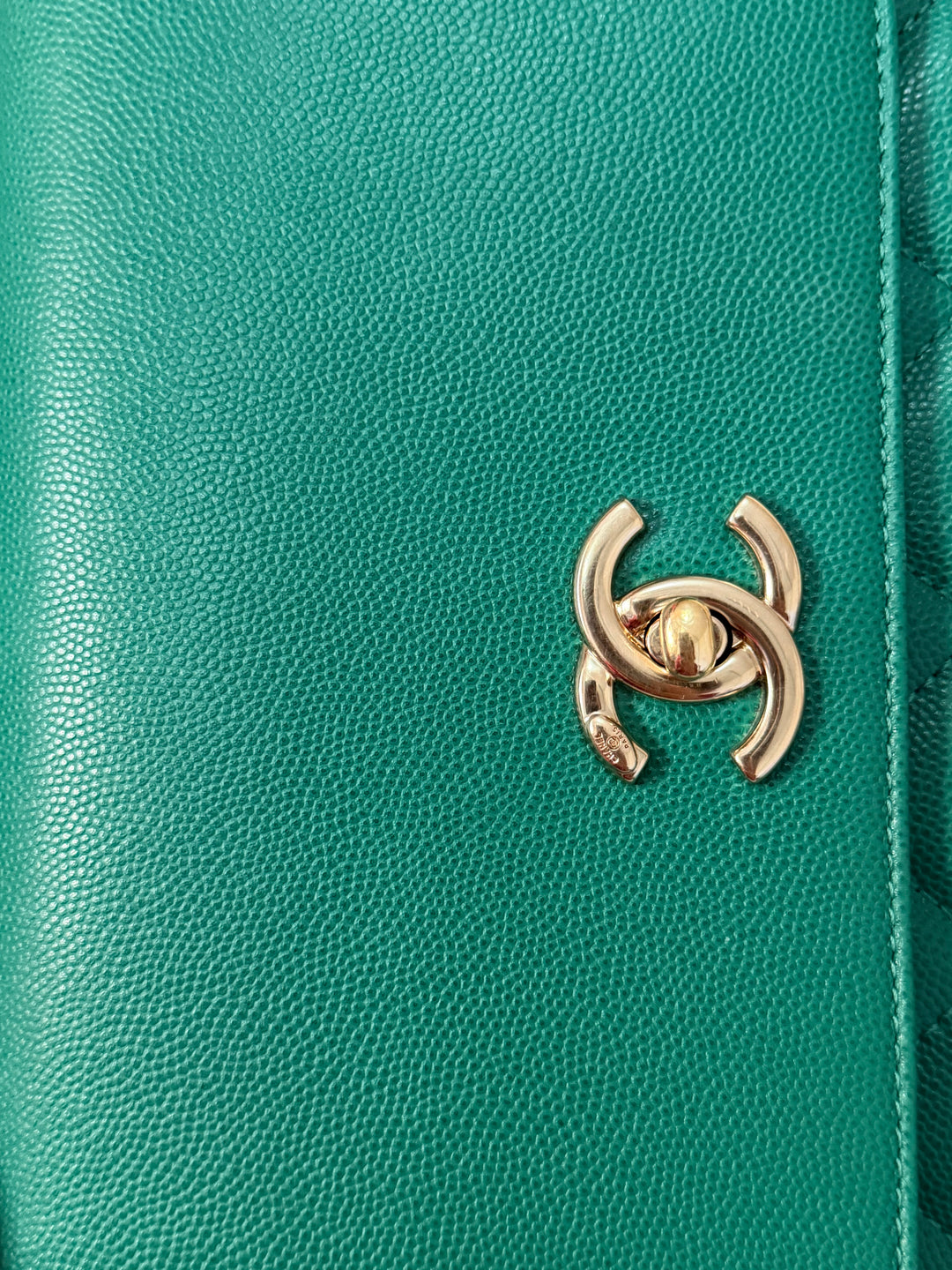 CHANEL series 23 Green Caviar LGHW Medium Business Affinity Flap Bag