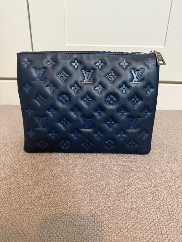 LOUIS VUITTON LV Coussin PM Navy Leather SHW
