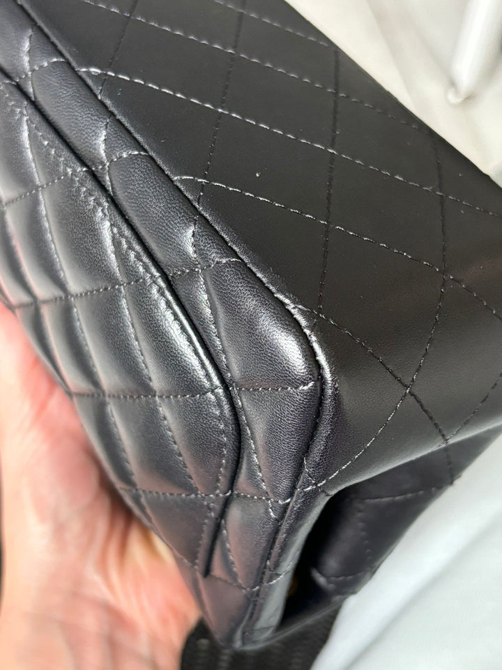 Chanel series 27 Black Lambskin LGHW Square Mini Flap Bag