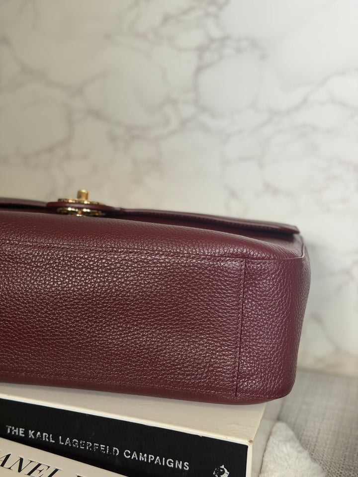 WA/Email to purchase only- CHANEL Burgundy Caviar LGHW 26S collection Matthieu Blazy Maxi 32 cms Flap Bag 2026