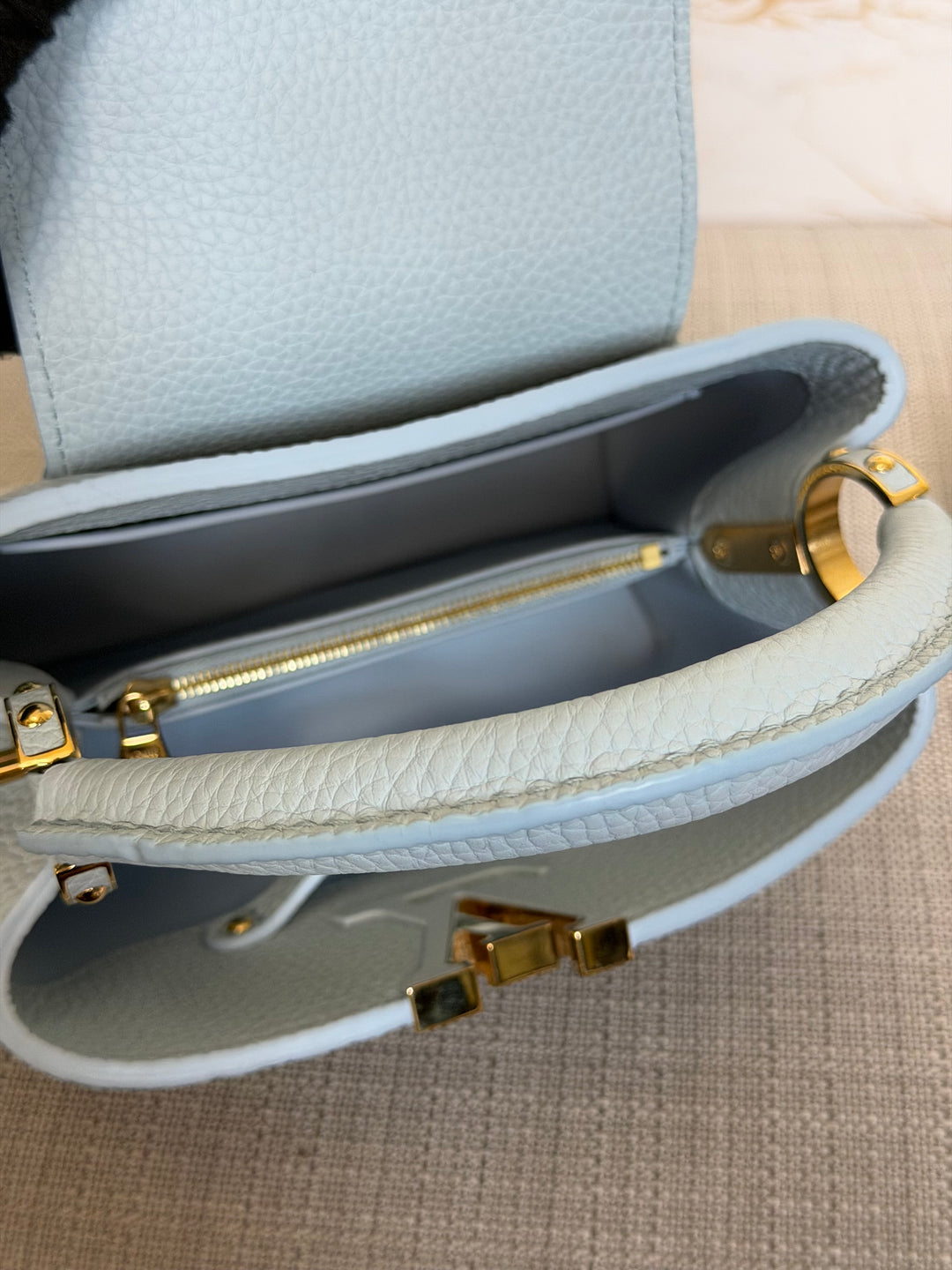 LOUIS VUITTON LV Capucines BB Light Blue 2025