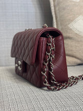 Load image into Gallery viewer, Chanel series 28 2019 Burgundy Lambskin Silver HW Mini Rectangular Flap Bag
