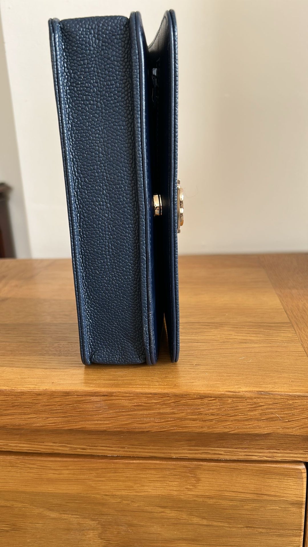 CHANEL series 28 Navy caviar LGHW Boy Wallet On Chain (WOC)