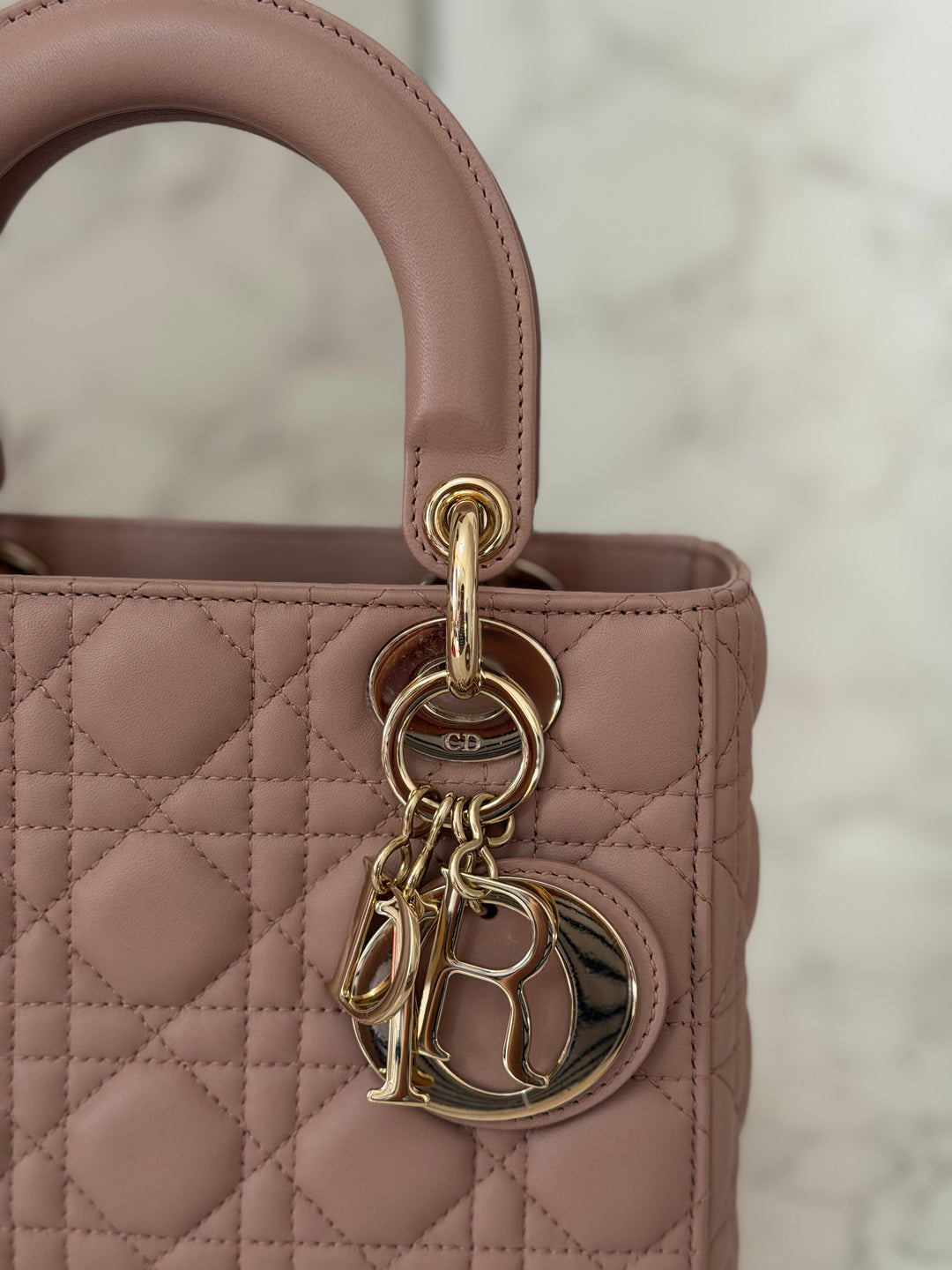 DIOR Lady Dior In Blush Lambskin LGHW size SMALL 2020