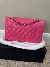 Load image into Gallery viewer, CHANEL 21C collection series 30 Barbie Pink Caviar LGHW Medium Timeless Classic Double Flap Bag
