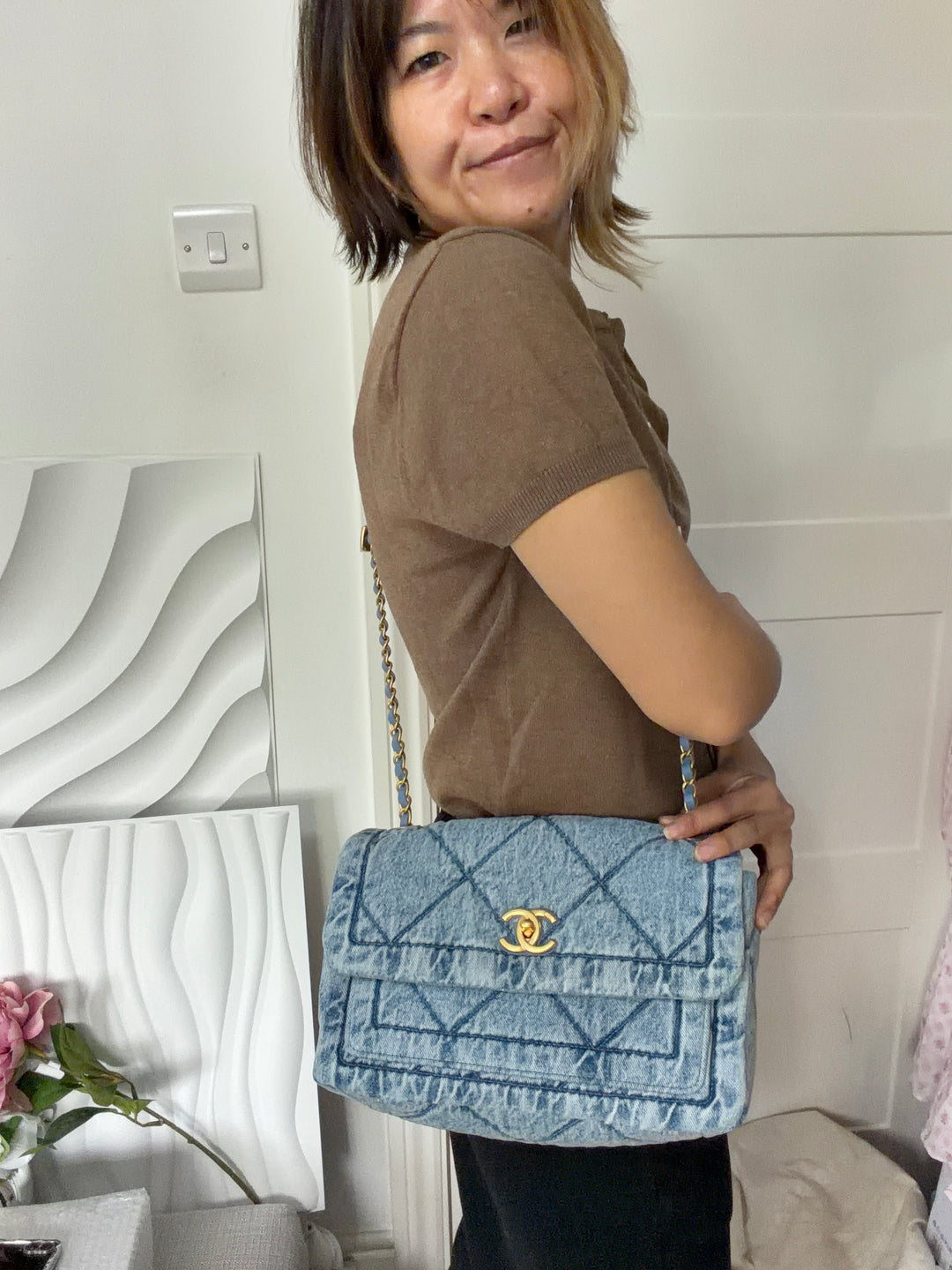 CHANEL 25K collection 2025 Blue Denim Large Flap Bag