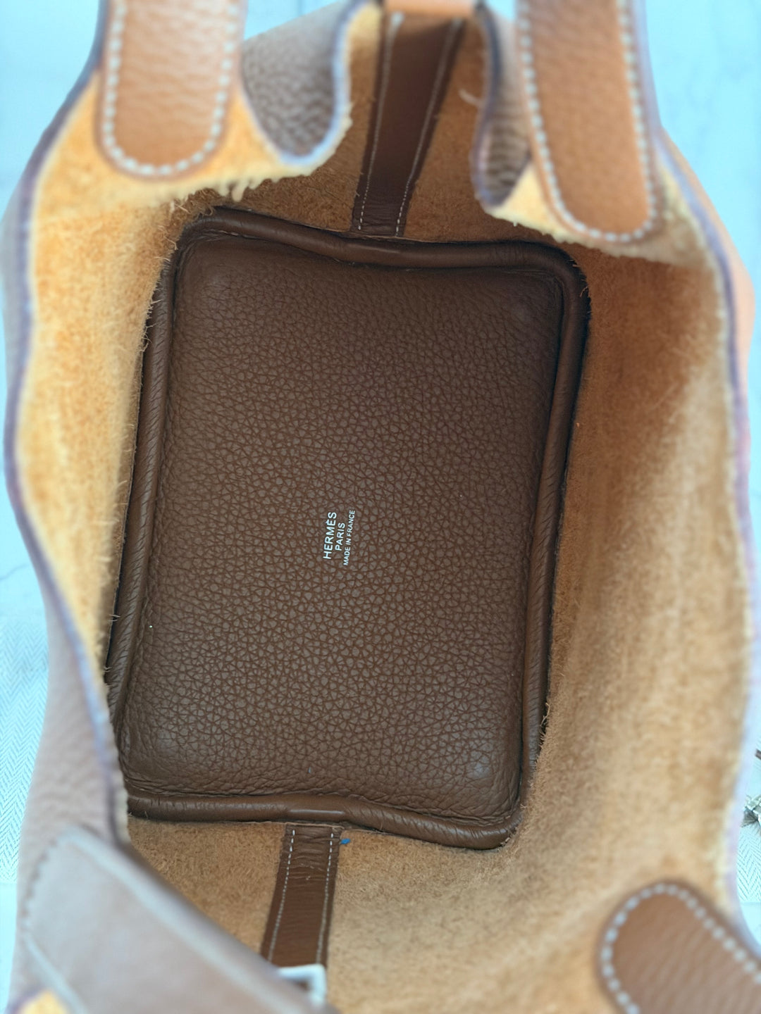 HERMES Picotin 18 Lock Bag in Gold Cle Leather PHW Stamp U 2022