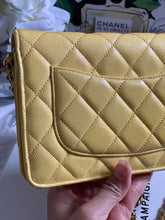 Load image into Gallery viewer, Chanel 20S 2020 Summer/Spring Collection Lemon Yellow Caviar LGHW Classic Wallet on chain (WOC)
