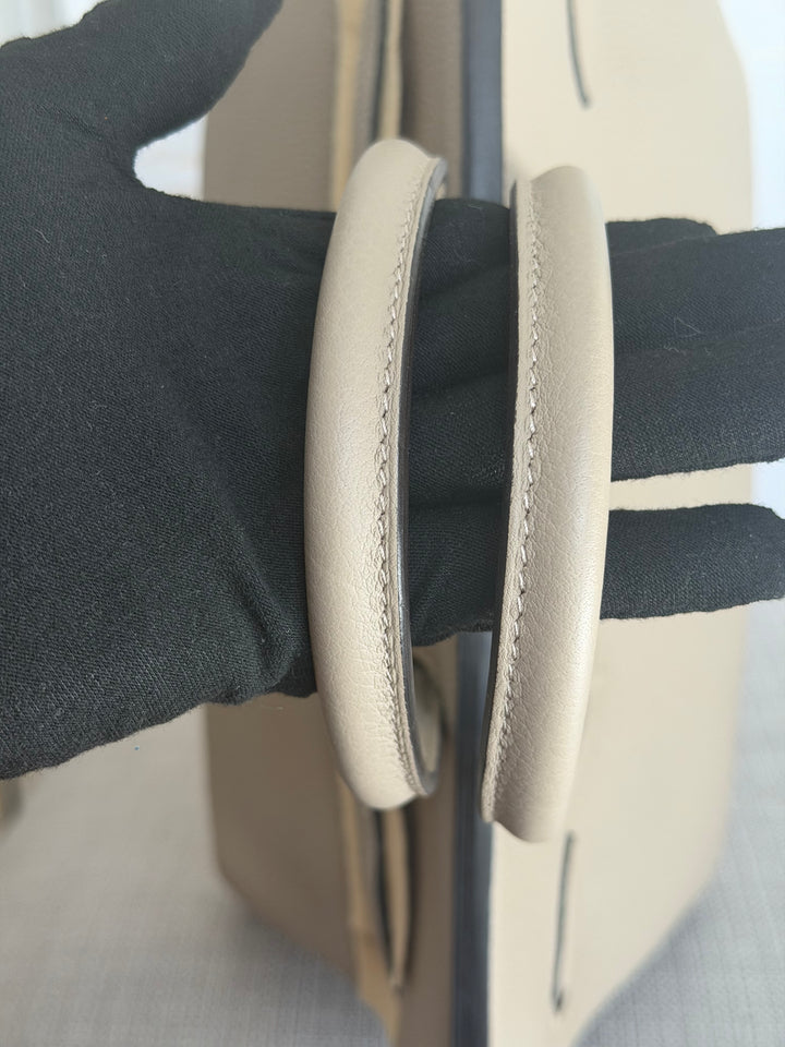 Hermès Gris Tourterelle Togo Leather PHW Birkin 30 Stamp T 2015