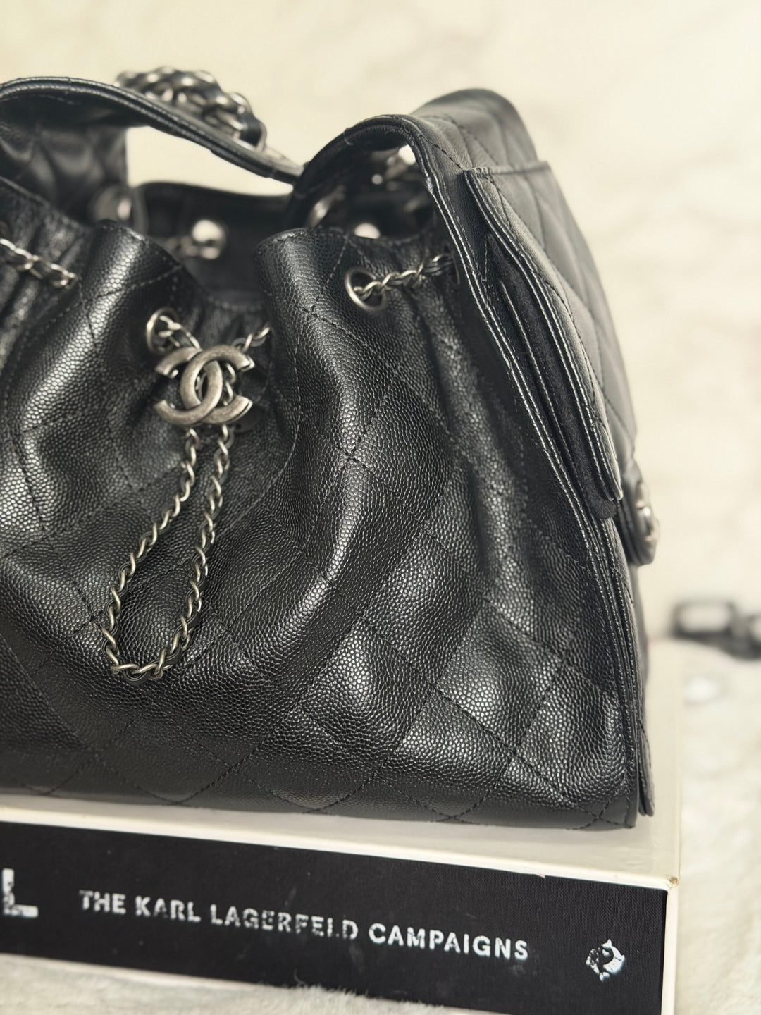 CHANEL 25 Hobo Bag Size SMALL in Black Caviar Ruthenium Hardware 2026