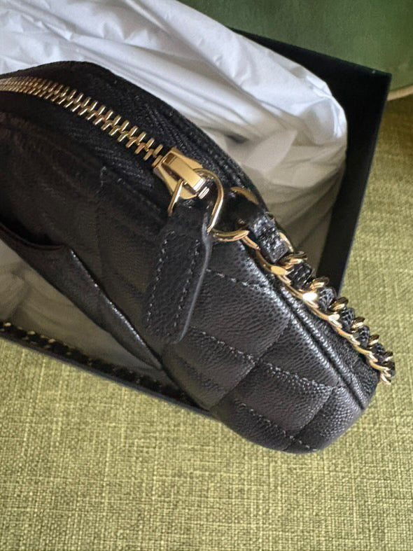 CHANEL Black Caviar LGHW New Style Clutch with chain 2025