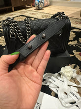 Load image into Gallery viewer, CHANEL series 20 2014/2015 Black Caviar Ruthenium Hardware Old Medium Le Boy Flap Bag
