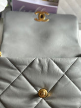 Load image into Gallery viewer, Chanel 19 size Small series 29 2020 Cruise Collection 20C Grey Lambskin Mixed HW Flap Bag
