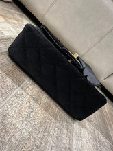 Load image into Gallery viewer, CHANEL 25K Collection 2025 Black Velvet Bow LGHW Mini Rectangular Flap Bag with Metal Top Handle
