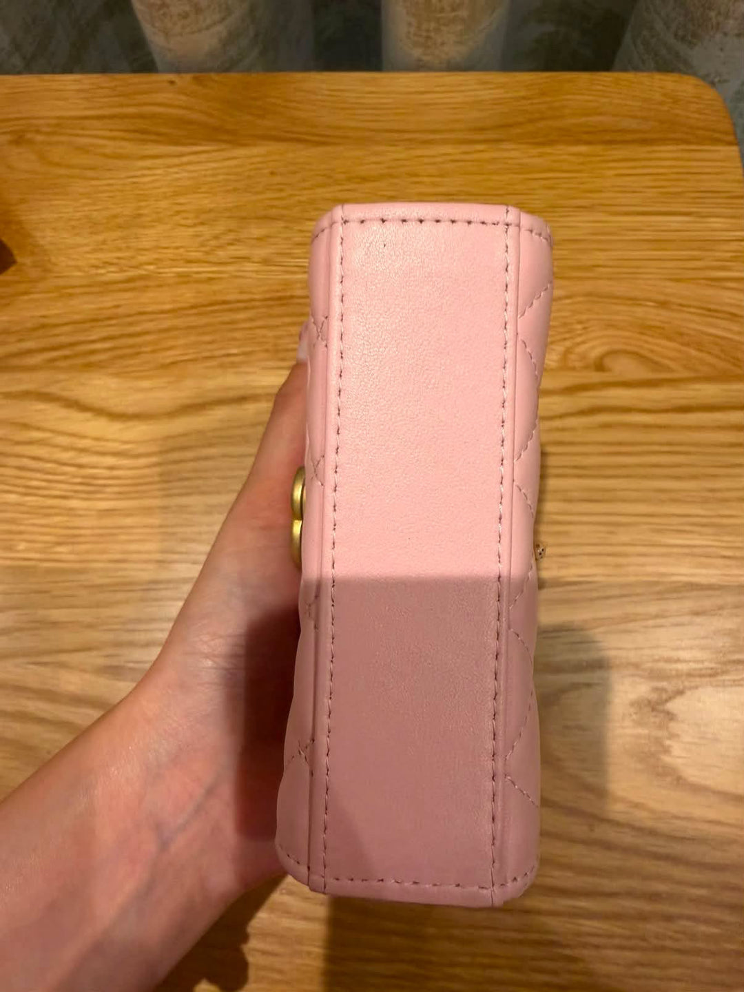 CHANEL Pink Lambskin GHW Mini Vanity with top handle