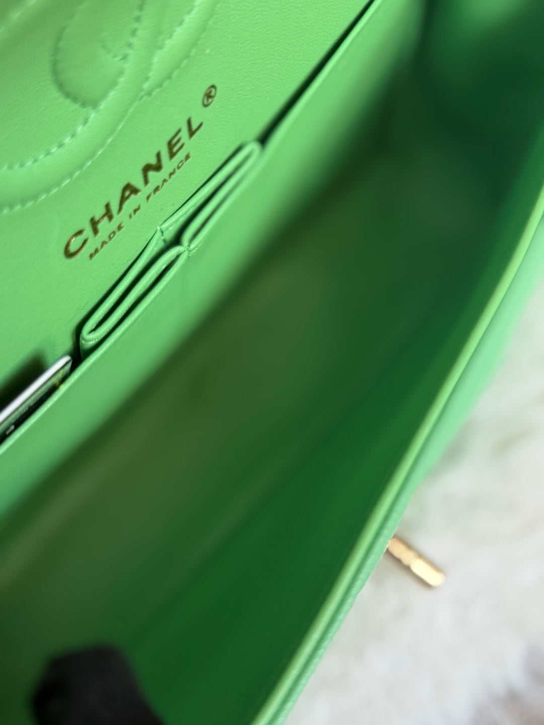 CHANEL 21P Avocado Green Caviar LGHW Small Timeless Classic Double Flap Bag 2021