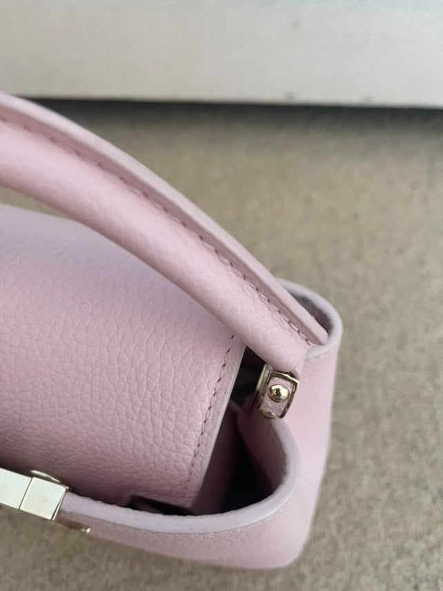 LOUIS VUITTON LV Capucines Mini in Pink LGHW 2020