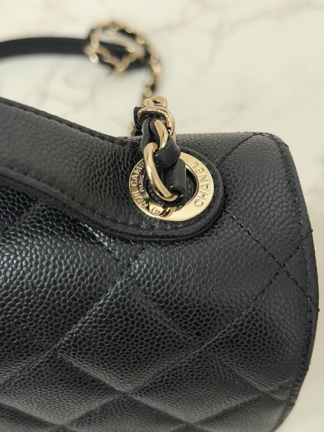 CHANEL Black Caviar LGHW Medium Business Affinity Flap Bag Microchipped