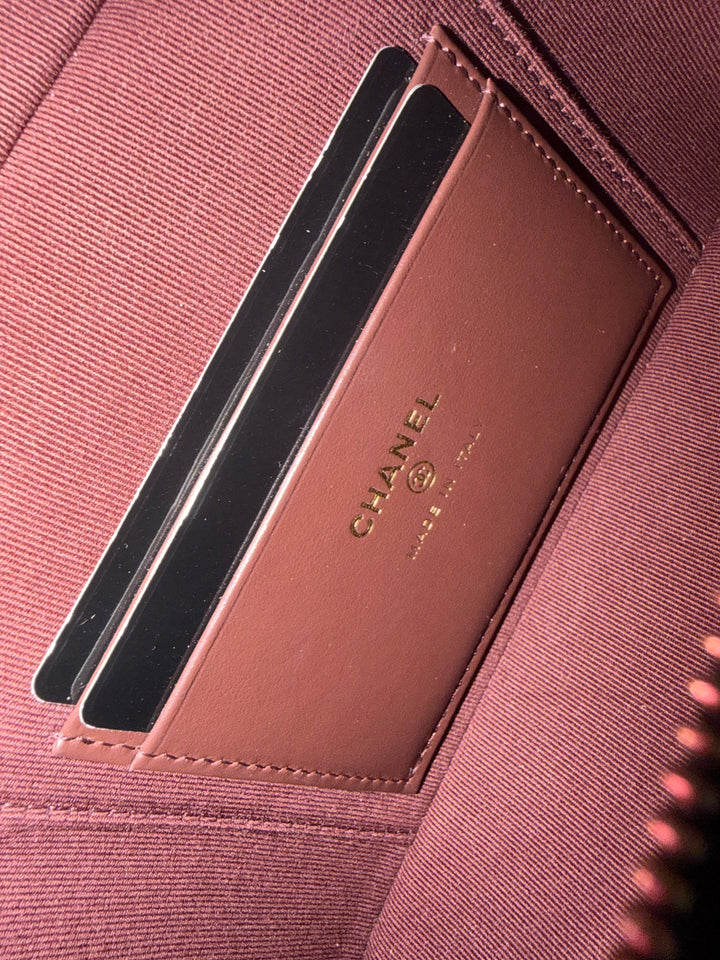 CHANEL Black Caviar LGHW Long Vanity with top handle and detachable chain