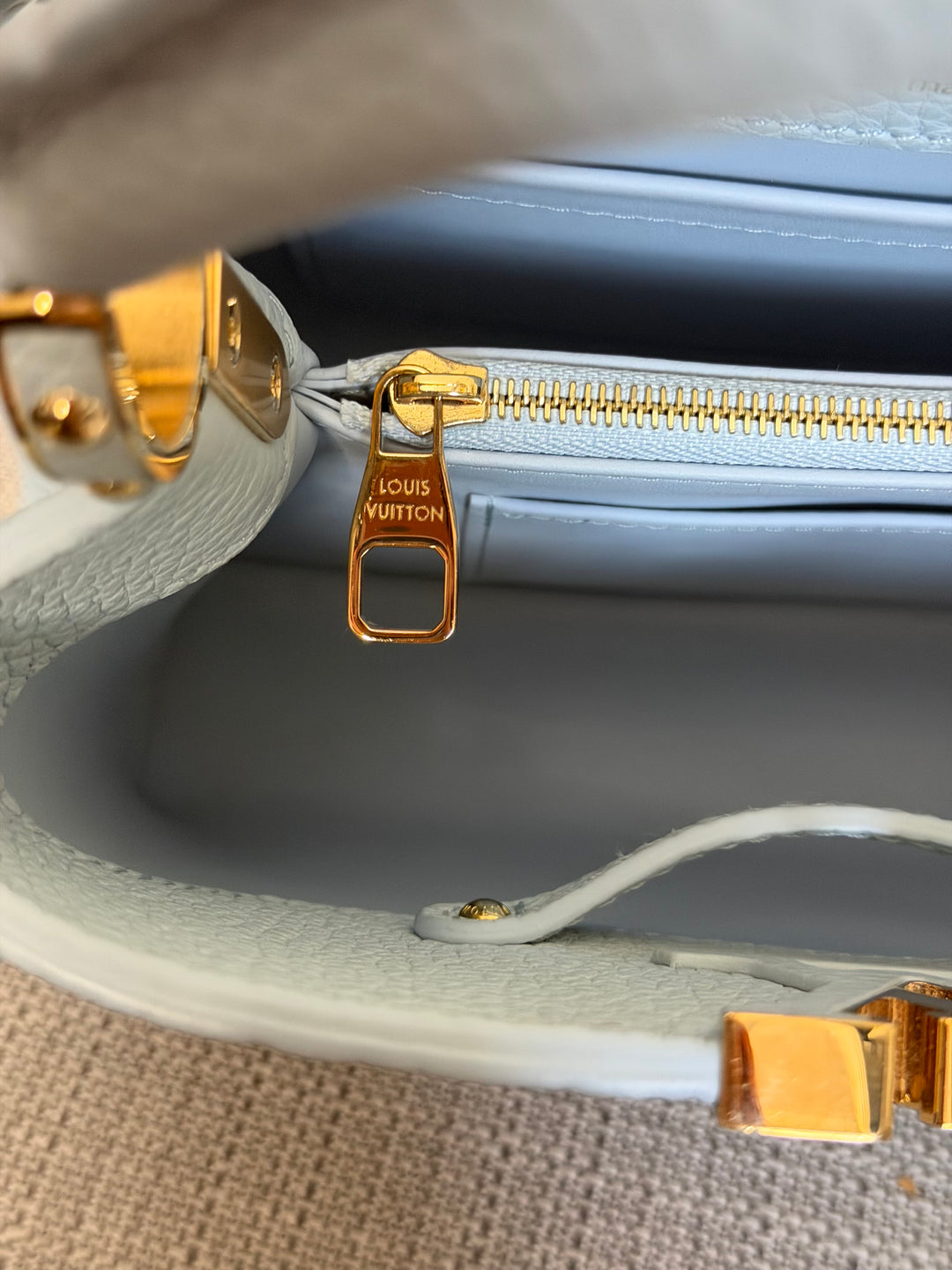 LOUIS VUITTON LV Capucines BB Light Blue 2025