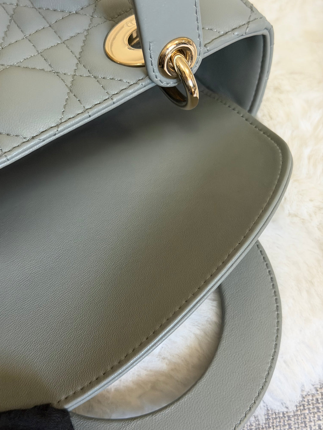DIOR Lady Dior Grey Lambskin ABCDior size Small 2022 LGHW