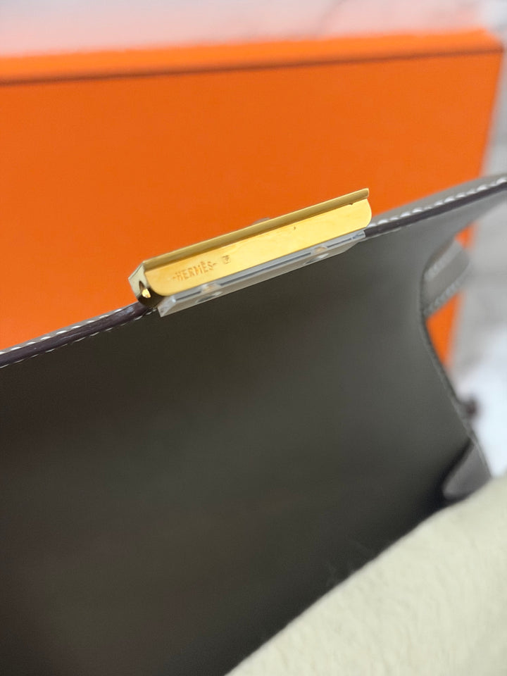 Hermes Constance 18 Etoupe Epsom Leather GHW Flap Bag Stamp D 2019