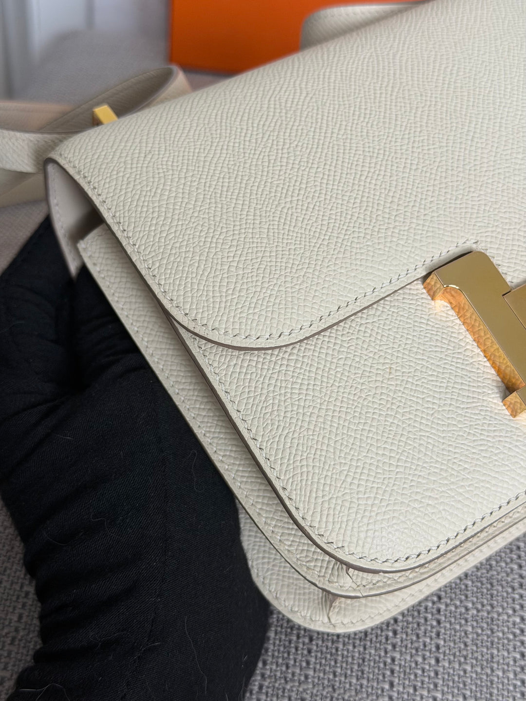 Hermès Constance 18 Mini Constance Craie Epsom Leather RGHW