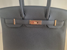 Load image into Gallery viewer, HERMES Noir/Black Togo Leather RGHW Birkin 30 Stamp D 2019
