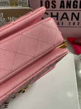 Load image into Gallery viewer, Chanel 22K 2022 Fall/Winter Collection Pink Caviar Coco First Mini Flap Bag with Aged GHW (AS3580)
