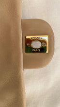 Load image into Gallery viewer, CHANEL Beige Lambskin Valentine East West Flap Bag series 13 with Charms
