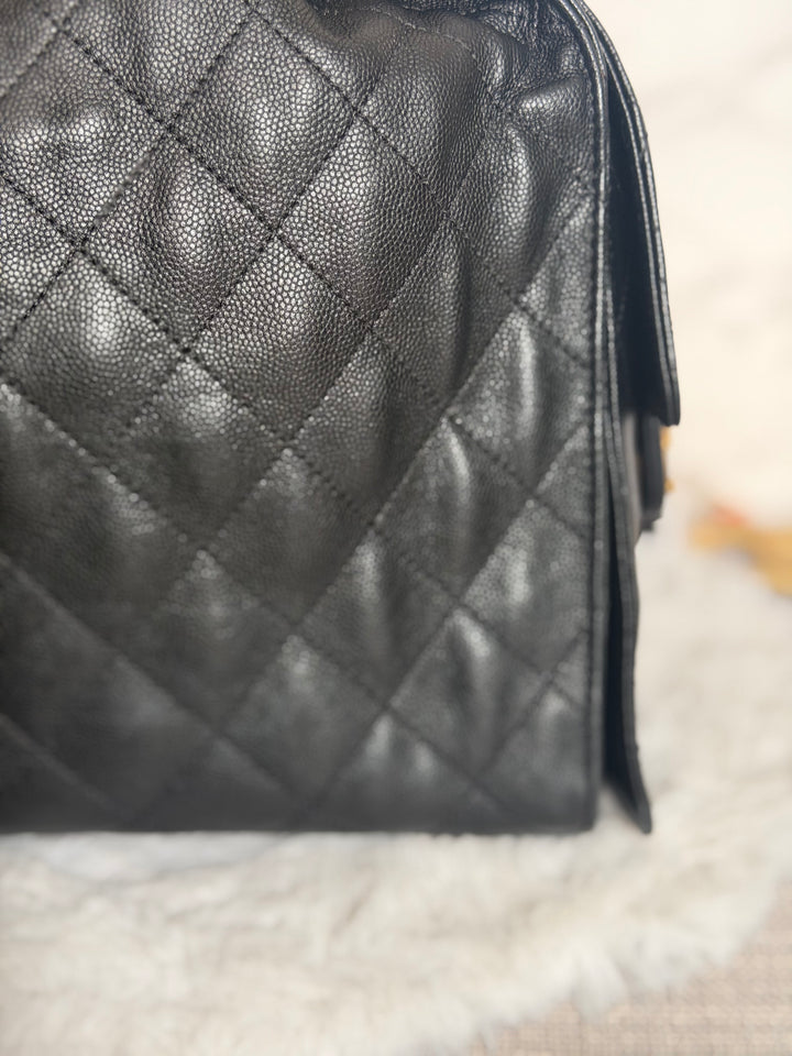 CHANEL Black Caviar aged GHW 25 Hobo Bag size Medium with detachable pouch 2025