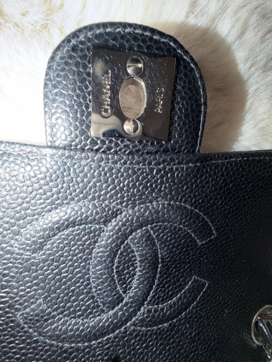 CHANEL series 9 Black Caviar SHW Vintage Mini Flap Bag