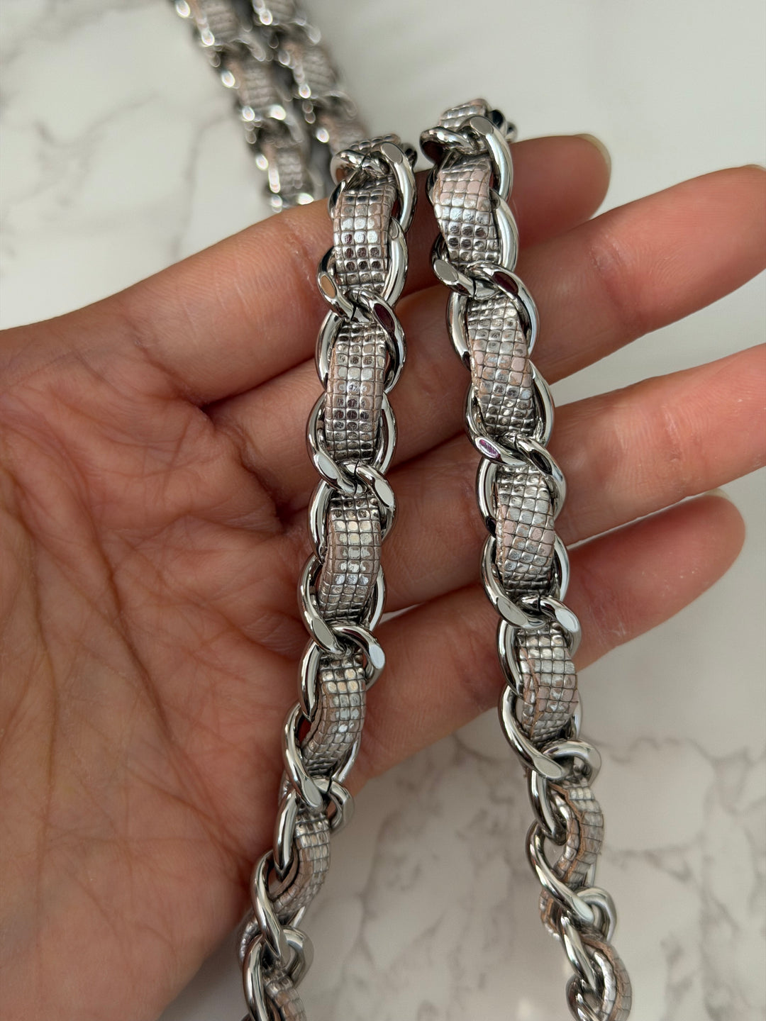 CHANEL series 21 16C 2016 Pixel Pinky Gold Calf Skin SHW Mini Rectangular Flap Bag