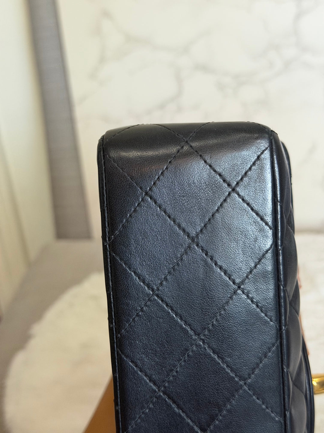 CHANEL Vintage series 11 Black Lambskin 24K GHW Small Timeless Classic Double Flap Bag